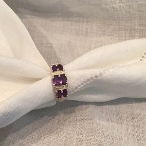 Amethyst silver ring